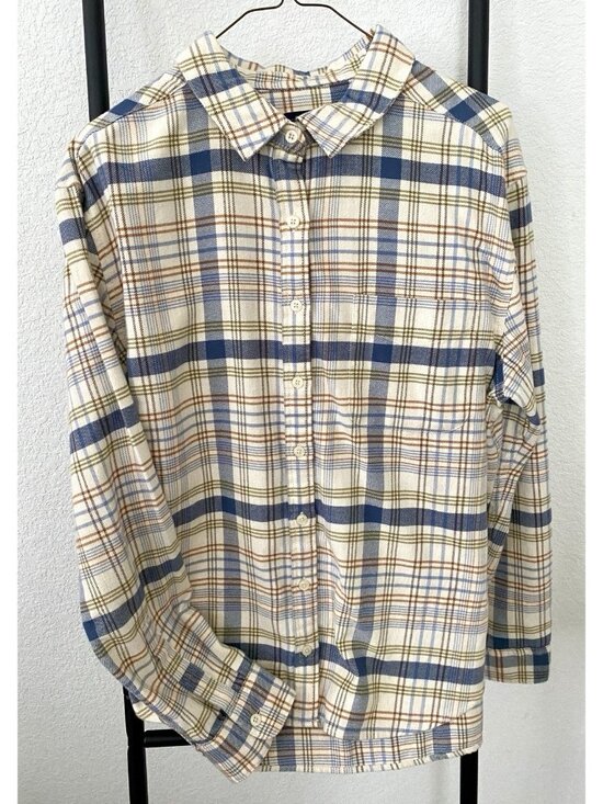 Pendleton Tops - Pendleton Women’s Large 100% Cotton Plaid Flannel Shirt Blouse